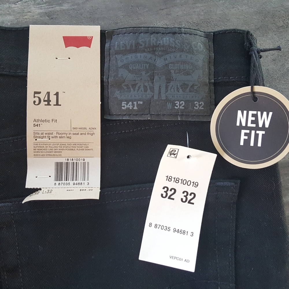 Black Levi 541 Denim Pant - Picture 3 of 4